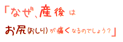 なぜ、産後はお尻(おしり)痛くなるのでしょう?