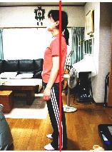 重心が前から後へ