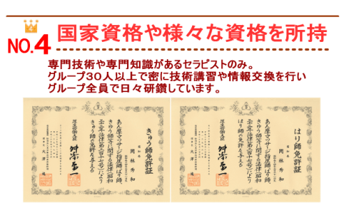 国家資格や様々な資格を所持