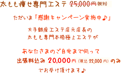 太もも痩せエステキャンペーン